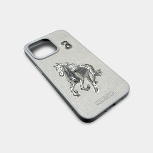 Santa Barbara Polo & Racquet Club Premium Leather iPhone Case – Grey Horse Edition