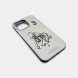 Santa Barbara Polo & Racquet Club Premium Leather iPhone Case – Grey Horse Edition