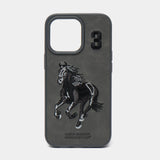 Santa Barbara Polo & Racquet Club Premium Leather iPhone Case – Black Horse Edition