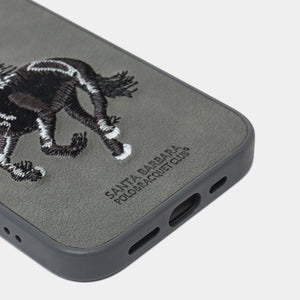 Santa Barbara Polo & Racquet Club Premium Leather iPhone Case – Black Horse Edition
