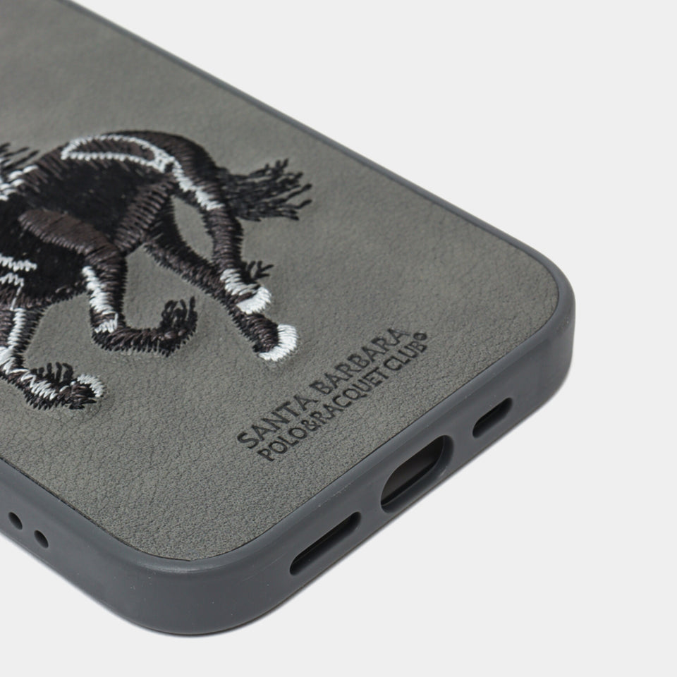 Santa Barbara Polo & Racquet Club Premium Leather iPhone Case – Black Horse Edition