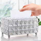 Luxury Silver Crystal Tissue Box – Elegant Decorative Napkin Holder for Home & Office