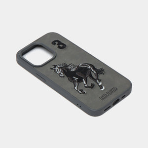 Santa Barbara Polo & Racquet Club Premium Leather iPhone Case – Black Horse Edition