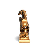 🏇 Majestic Rearing Horse Figurine – Gold & Black Décor