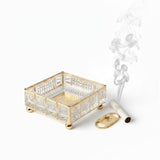 Luxury Gold Crystal Ashtray – Decorative Cigarette Holder