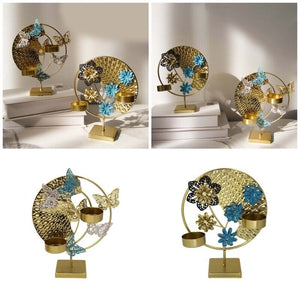 Elegant Gold Butterfly Candle Holder – Decorative Metal Tealight Stand