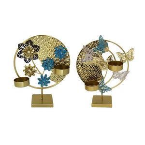 Elegant Gold Butterfly Candle Holder – Decorative Metal Tealight Stand