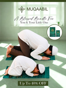 🕌 Bundle of Two– Large & Small Matching Set for Adults & Kids Prayer Mats