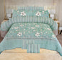 Premium Pure Cotton Bed Sheet Set – Elegant Floral Design (King Size)