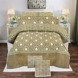 Premium Pure Cotton Bed Sheet Set – Elegant Floral Design (King Size)