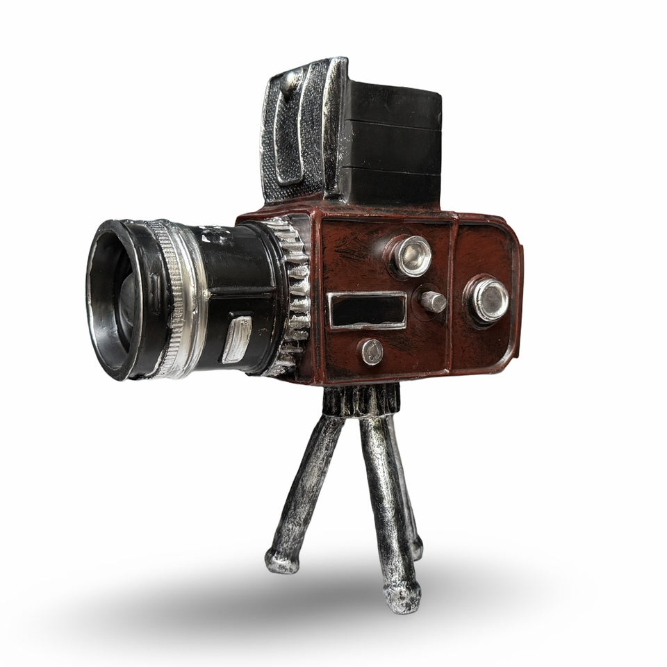 Retro Film Camera – Vintage Tripod Camera Figurine