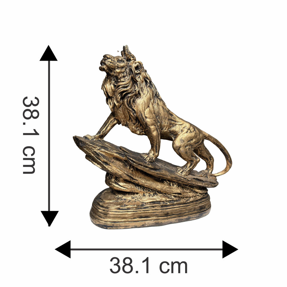 Majestic Royal Lion King – Golden Lion Figurine (Large)🦁