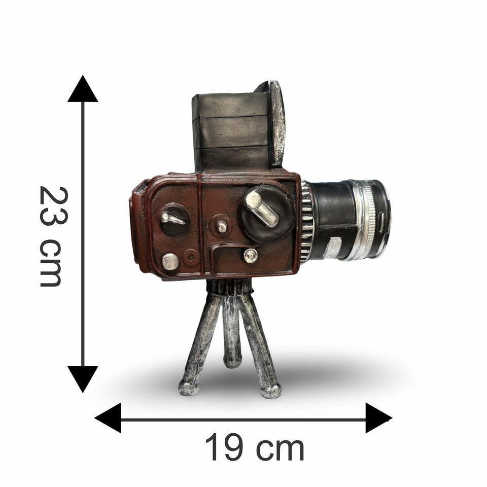Retro Film Camera – Vintage Tripod Camera Figurine