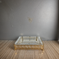 Luxury Square Gold & Glass Ashtray – Timeless Elegance for Discerning Tastes