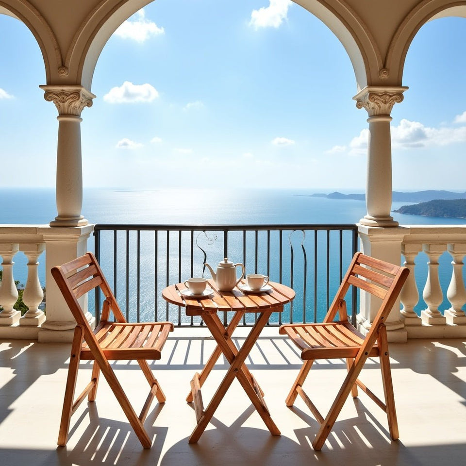 Foldable Round Table & Chair Set – Space-Saving & Stylish