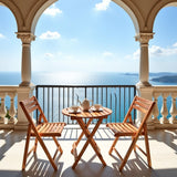 Foldable Round Table & Chair Set – Space-Saving & Stylish