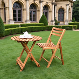 Foldable Round Table & Chair Set – Space-Saving & Stylish